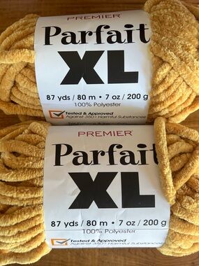 Premier parfait XL yarn goldenrod color 2 skeins